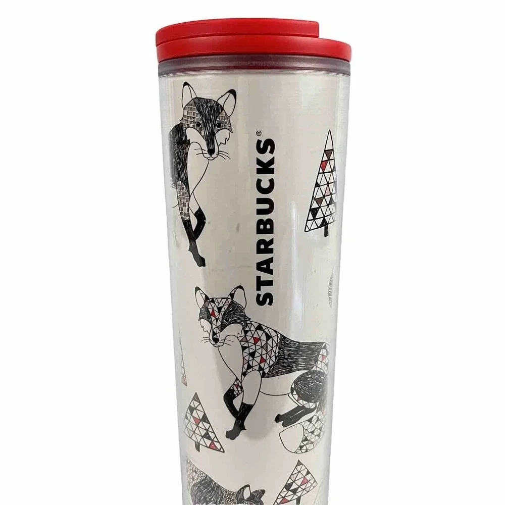 Starbucks 16oz Coffee Tea Tumbler Cat‎ Fox Design